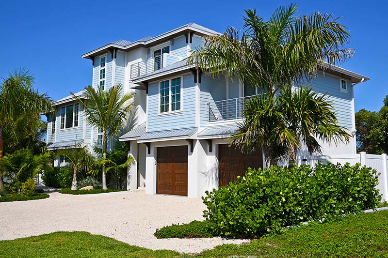 Newly constructed house seen while preforming home inspection services